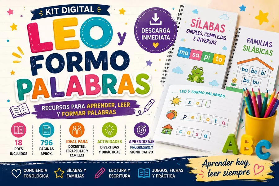 Leo y Formo Palabras, kit de actividades imprimibles